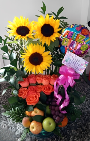 Trio girasoles frutales R81